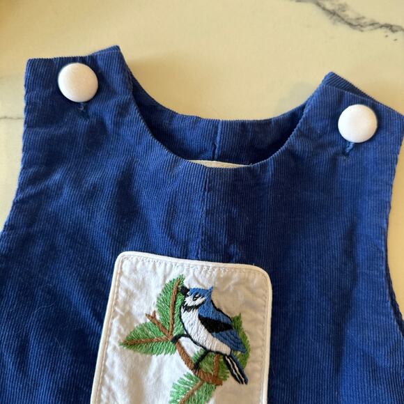 Secret Wishes Blue Gingham Smocked Alligator Longall - 12M - Picture 3 of 7